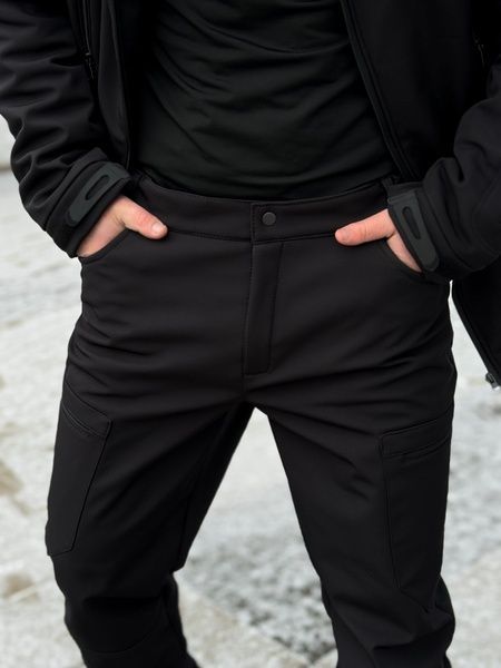 Чоловічий зимовий костюм на флісі Softshell Omni-Heat, Чорний, 48 (S)