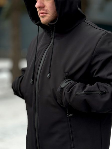 Чоловічий зимовий костюм на флісі Softshell Omni-Heat, Чорний, 48 (S)