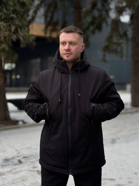 Чоловічий зимовий костюм на флісі Softshell Omni-Heat, Чорний, 48 (S)
