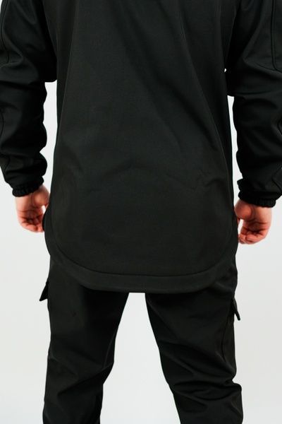 Чоловіча куртка на флісі Softshell софтшелл, Чорний, 48 (S)