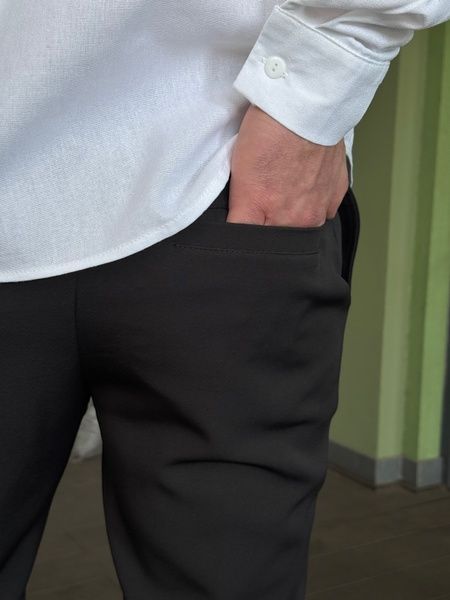 Чоловічі класичні штани, Чорний, 48 (S)