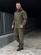 Чоловічий водовідштовхуючий костюм на флісі Softshell Молнія, Хакі, 48 (S)
