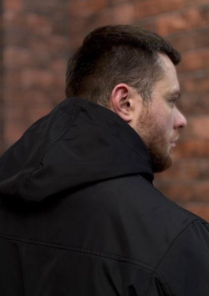 Чоловічий спортивний демісезонний костюм Молнія з плащевої тканини, Чорний, 48 (S)