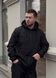 Чоловічий спортивний демісезонний костюм Молнія з плащевої тканини, Чорний, 48 (S)