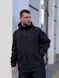 Чоловічий спортивний демісезонний костюм Молнія з плащевої тканини, Чорний, 48 (S)